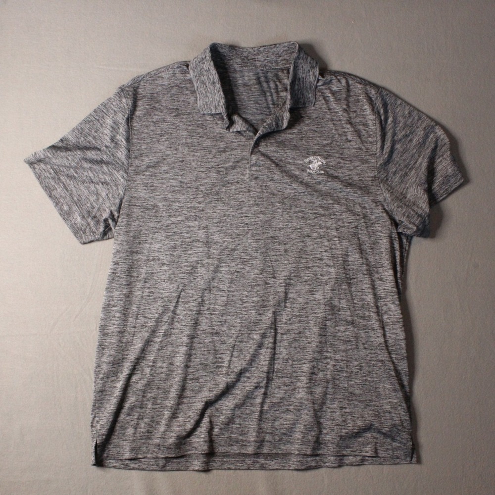Beverly Hills Polo Club Men's M‎ Gray Heather Polo Modern Fit Casual Golf Shirt